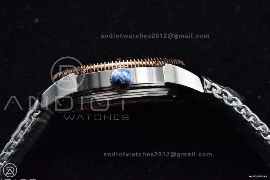 Durable 1173 A on II Dial Ceramic Black SS Black 42mm SuperOcean Bracelet BLSF Heritage Bezel Rubber RG and Bezel 0802